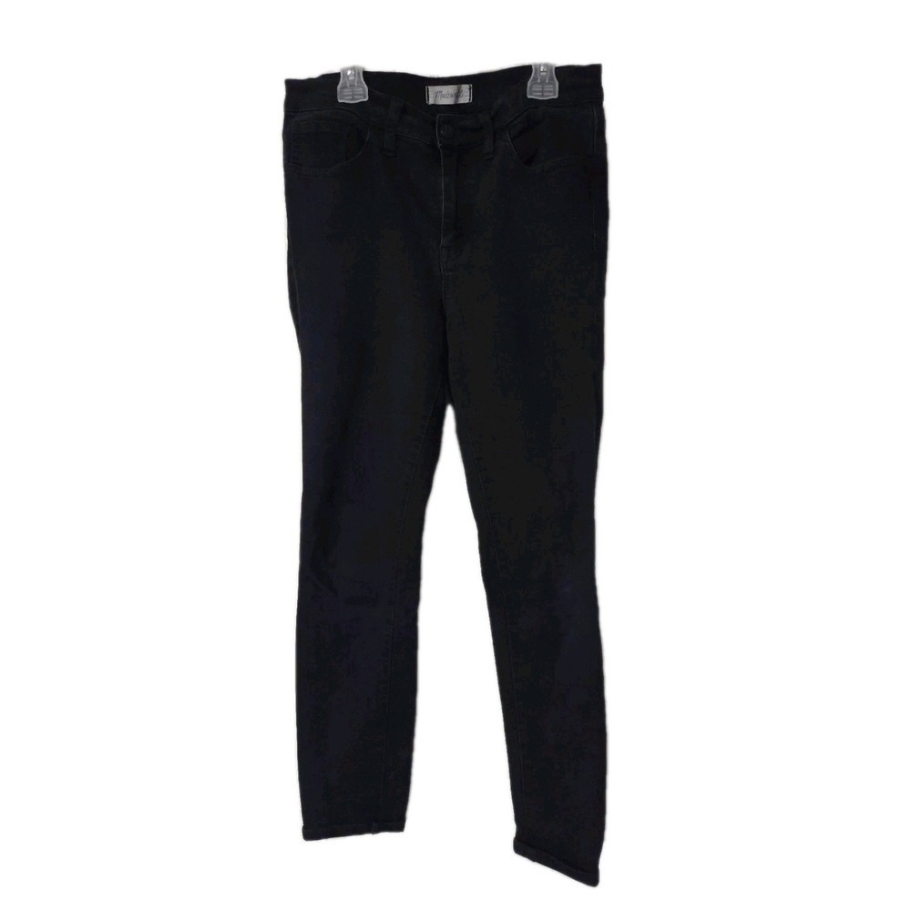 Madewell Roadtripper Skinny Leg Jeans Women's 29 Black Denim Mid Rise 5-Pocket